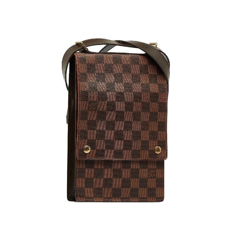 Louis Vuitton Speedy bags in monogram canvas for a classic lookLOUIS VUITTON Damier Ebene Portobello Crossbody Bag