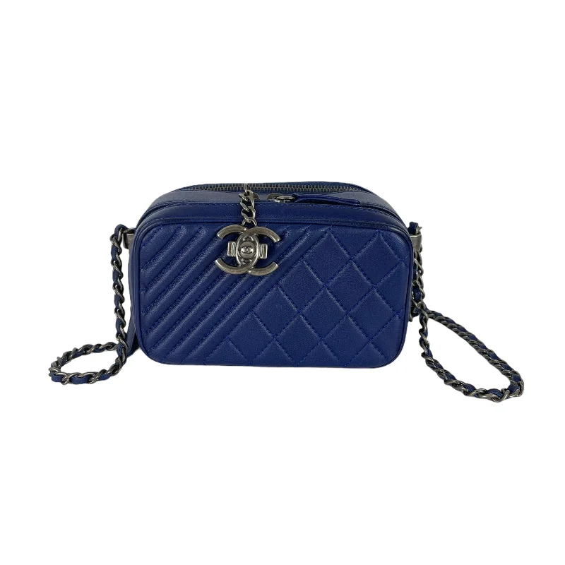 Chanel All - Match Handbag for Versatile StylingMini Coco Boy Camera Case Blue RHW